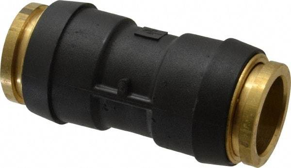 Parker - 3/4" Tube OD, Composite Push-to-Connect Tube Union - Tube to Tube Connection, 250 Max psi, Buna-N O-Ring, -40 to 200°F Working Temp - Americas Industrial Supply