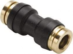 Parker - 1/4" Tube OD, Composite Push-to-Connect Tube Union - Tube to Tube Connection, 250 Max psi, Buna-N O-Ring, -40 to 200°F Working Temp - Americas Industrial Supply