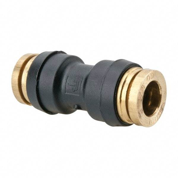 Parker - 3/8" Tube OD, Composite Push-to-Connect Tube Union - Tube to Tube Connection, 250 Max psi, Buna-N O-Ring, -40 to 200°F Working Temp - Americas Industrial Supply