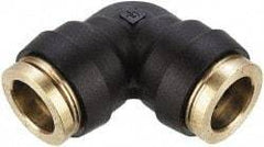 Parker - 3/8" Tube OD, Composite Push-to-Connect Tube Union Elbow - Tube to Tube Connection, 250 Max psi, Buna-N O-Ring, -40 to 200°F Working Temp - Americas Industrial Supply