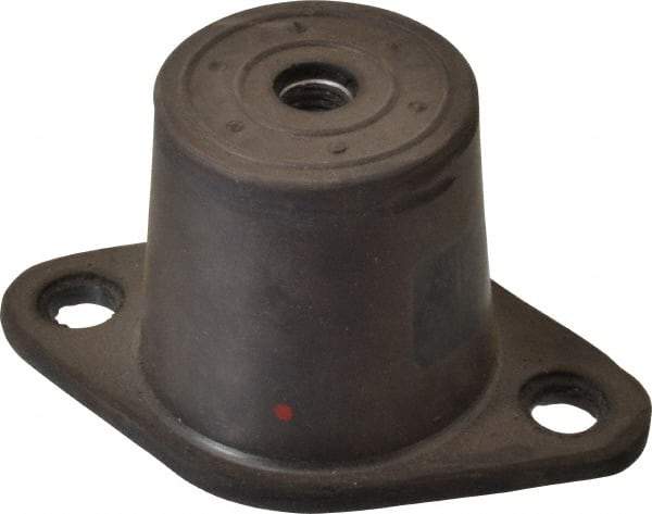 Tech Products - 1/2-13 Bolt Thread, 5-1/2" Long x 3-3/8" Wide x 2-7/8" High Double Deflection Stud Mount Leveling Pad & Mount - 525 Max Lb Capacity, 2-1/2" Base Diam - Americas Industrial Supply