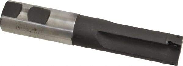Cutting Tool Technologies - 1" Cut Diam, 0.38" Max Depth of Cut, 1" Shank Diam, 5.51" OAL, Indexable Square Shoulder End Mill - APKT 1003... Inserts, Weldon Shank, 90° Lead Angle - Americas Industrial Supply