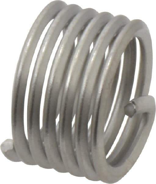 Heli-Coil - M16x2.00 Metric Coarse, 16mm OAL, Free Running Helical Insert - 6-1/8 Free Coils, Tanged, 304 Stainless Steel, Bright Finish, 1D Insert Length - Exact Industrial Supply