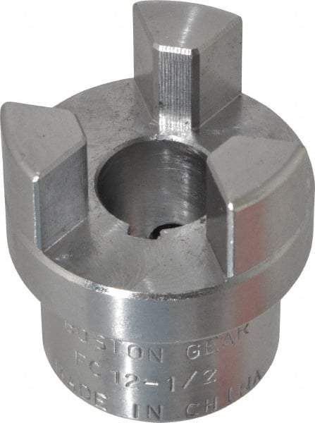 Boston Gear - 1/2" Max Bore Diam, FC12 Coupling Size, Flexible Half Coupling - 1-1/4" OD, 2.32" OAL, Steel - Americas Industrial Supply