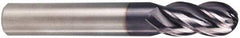 M.A. Ford - 5/8" Diam, 1-1/4" LOC, 4 Flute Solid Carbide Ball End Mill - ALtima Finish, Single End, 3-1/2" OAL, 5/8" Shank Diam, Spiral Flute - Americas Industrial Supply