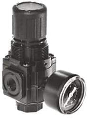 Norgren - 1/4 NPT, 300 Max Supply Pressure, Zinc Compact Regulator, Pressure Gauge Not Included - Americas Industrial Supply