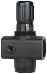 Norgren - 1-1/2 NPT Port, 440 CFM, Aluminum Heavy-Duty Regulator - 5 to 125 psi Range, 300 Max psi Supply Pressure, 1/4" Gauge Port Thread, 4-1/4" Wide x 7.09" High - Americas Industrial Supply