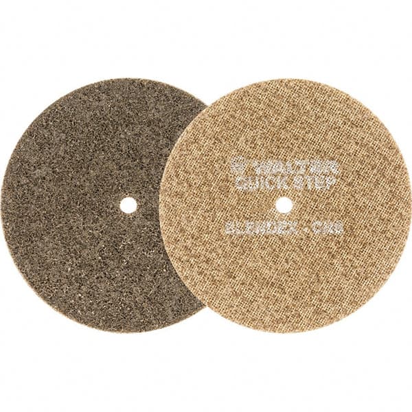 WALTER Surface Technologies - 6" Diam, Aluminum Oxide Hook & Loop Disc - Coarse Grade, Coated, Series 07-R, Quick-Step Blendex - Americas Industrial Supply