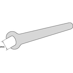 Kennametal - 1-3/8" Open End Wrench for Indexable Tools - Series Erickson - Americas Industrial Supply