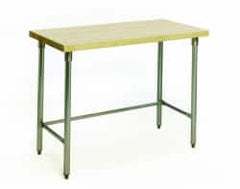 Eagle MHC - 48 Wide x 30" Deep x 34-1/2" High, Stainless Steel Work Table - Rolled Edge, Fixed Legs - Americas Industrial Supply