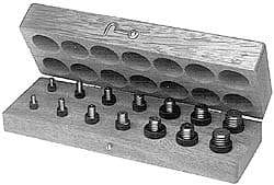 TE-CO - Tapped Hole Location Gage Sets Thread Size Range: #10-24 to 5/8-11 Number of Pieces: 7 - Americas Industrial Supply