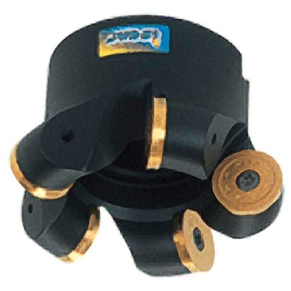 Iscar - 4.21" Cut Diam, 0.394" Max Depth, 1-1/2" Arbor Hole, 7 Inserts, RC.W Insert Style, Indexable Copy Face Mill - FR Cutter Style, 2-1/2 High, Series RoundMill - Americas Industrial Supply