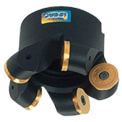 Iscar - 4.21" Cut Diam, 0.394" Max Depth, 1-1/2" Arbor Hole, 7 Inserts, RC.W Insert Style, Indexable Copy Face Mill - FR Cutter Style, 2-1/2 High, Series RoundMill - Americas Industrial Supply