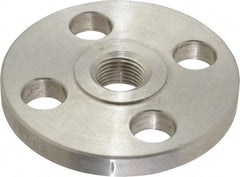 Value Collection - 1/2" Pipe, 3-1/2" OD, Stainless Steel, Threaded Pipe Flange - 2-3/8" Across Bolt Hole Centers, 5/8" Bolt Hole, 150 psi, Grades 304 & 304L - Americas Industrial Supply
