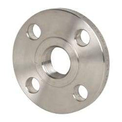 Value Collection - 1" Pipe, 4-1/4" OD, Stainless Steel, Threaded Pipe Flange - 3-1/8" Across Bolt Hole Centers, 5/8" Bolt Hole, 150 psi, Grades 304 & 304L - Americas Industrial Supply