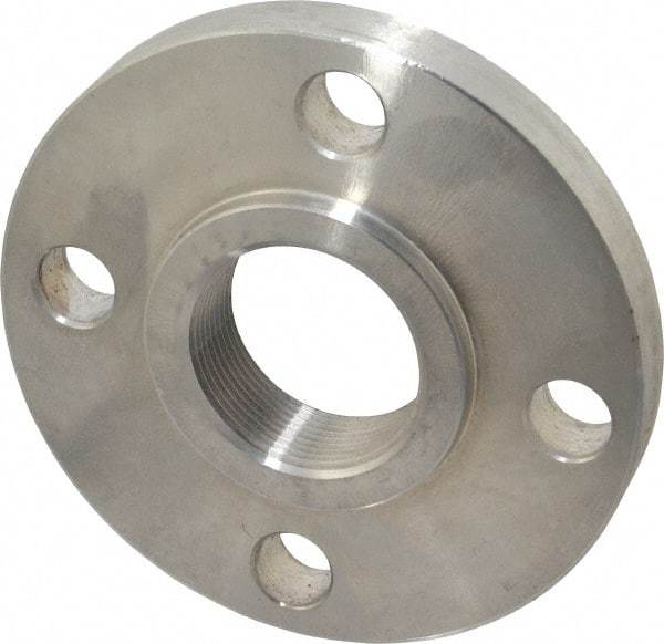 Value Collection - 1-1/2" Pipe, 5" OD, Stainless Steel, Threaded Pipe Flange - 3-7/8" Across Bolt Hole Centers, 5/8" Bolt Hole, 150 psi, Grades 304 & 304L - Americas Industrial Supply