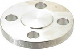 Merit Brass - 3/4" Pipe, 3-7/8" OD, Stainless Steel, Blind Pipe Flange - 2-3/4" Across Bolt Hole Centers, 5/8" Bolt Hole, 150 psi, Grades 304 & 304L - Americas Industrial Supply