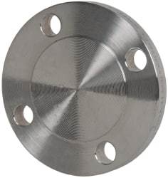 Merit Brass - 2" Pipe, 6" OD, Stainless Steel, Blind Pipe Flange - 4-3/4" Across Bolt Hole Centers, 3/4" Bolt Hole, 150 psi, Grades 304 & 304L - Americas Industrial Supply
