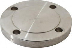 Value Collection - 3" Pipe, 7-1/2" OD, Stainless Steel, Blind Pipe Flange - 6" Across Bolt Hole Centers, 3/4" Bolt Hole, 150 psi, Grades 304 & 304L - Americas Industrial Supply