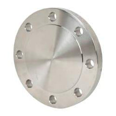 Merit Brass - 4" Pipe, 9" OD, Stainless Steel, Blind Pipe Flange - 7-1/2" Across Bolt Hole Centers, 3/4" Bolt Hole, 150 psi, Grades 304 & 304L - Americas Industrial Supply