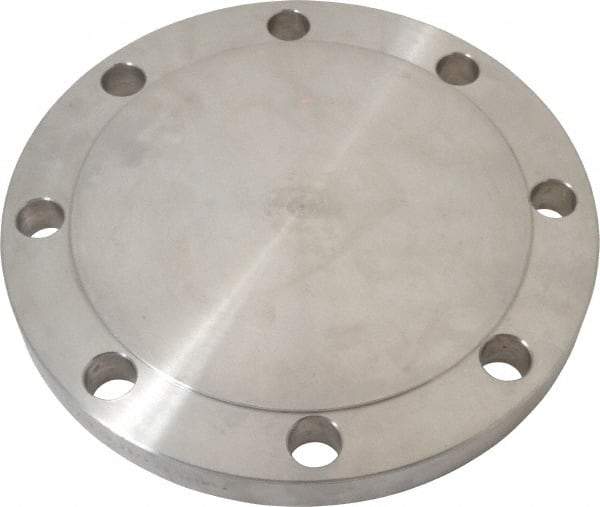 Value Collection - 6" Pipe, 11" OD, Stainless Steel, Blind Pipe Flange - 9-1/2" Across Bolt Hole Centers, 7/8" Bolt Hole, 150 psi, Grades 304 & 304L - Americas Industrial Supply