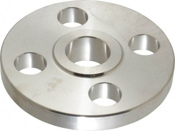 Merit Brass - 1/2" Pipe, 3-1/2" OD, Stainless Steel, Slip On Pipe Flange - 2-3/8" Across Bolt Hole Centers, 5/8" Bolt Hole, 150 psi, Grades 304 & 304L - Americas Industrial Supply