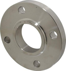 Merit Brass - 2-1/2" Pipe, 7" OD, Stainless Steel, Slip On Pipe Flange - 5-1/2" Across Bolt Hole Centers, 3/4" Bolt Hole, 150 psi, Grades 304 & 304L - Americas Industrial Supply