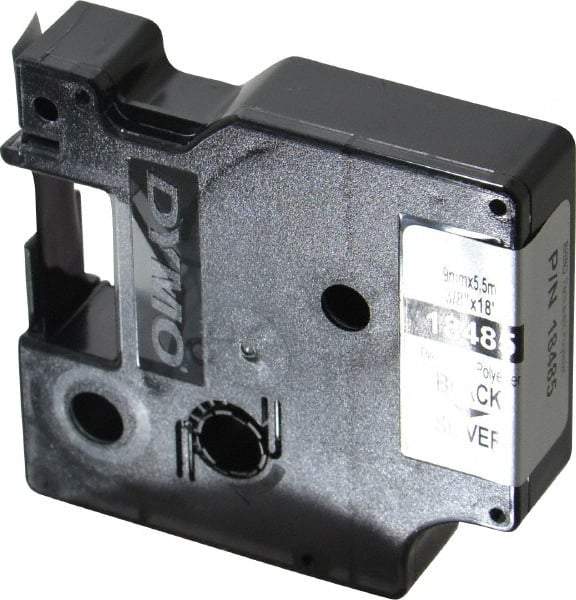 Rhino - 216" Long, Metallized Silver Polyester Metallized Tape - For DYMO Brand Labeling Equipment Designed for "D1" Tapes (Check Width Compatibility) - Americas Industrial Supply