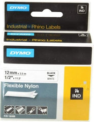 Rhino - 138" Long, White Nylon Flexible Tape - For DYMO Brand Labeling Equipment Designed for "D1" Tapes (Check Width Compatibility) - Americas Industrial Supply