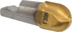 Seco - MM08 MD03 Grade F30M Carbide Ball Nose Milling Tip Insert - TiAlN/TiN Finish, 2 Flutes, 0.315" Cutting Diam, 0.322" Depth of Cut, 0.371" Extension, 0.157" Cnr Rad - Americas Industrial Supply