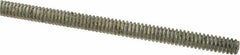 Value Collection - #6-32 UNC (Coarse), 2' Long, Low Carbon Steel Threaded Rod - Zinc-Plated Finish, Right Hand Thread - Americas Industrial Supply