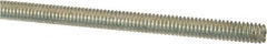 Value Collection - #8-32 UNC (Coarse), 2' Long, Low Carbon Steel Threaded Rod - Zinc-Plated Finish, Right Hand Thread - Americas Industrial Supply