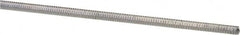 Made in USA - #4-40 UNC (Coarse), 3' Long, Low Carbon Steel Threaded Rod - Zinc-Plated Finish, Right Hand Thread - Americas Industrial Supply