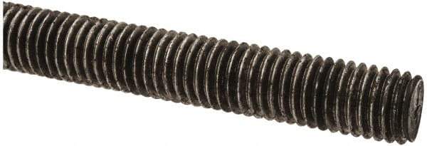 Made in USA - 1/2-13 UNC (Coarse), 2' Long, Low Carbon Steel Threaded Rod - Oil Finish Finish, Right Hand Thread - Americas Industrial Supply