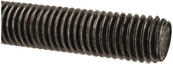 Made in USA - 5/8-11 UNC (Coarse), 2' Long, Low Carbon Steel Threaded Rod - Oil Finish Finish, Right Hand Thread - Americas Industrial Supply