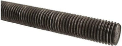 Made in USA - 7/8-9 UNC (Coarse), 2' Long, Low Carbon Steel Threaded Rod - Oil Finish Finish, Right Hand Thread - Americas Industrial Supply