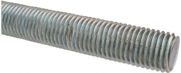 Made in USA - 1-8 UNC (Coarse), 2' Long, Low Carbon Steel Threaded Rod - Oil Finish Finish, Right Hand Thread - Americas Industrial Supply
