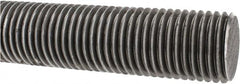 Made in USA - 1-1/2-6 UNC (Coarse), 2' Long, Low Carbon Steel Threaded Rod - Oil Finish Finish, Right Hand Thread - Americas Industrial Supply