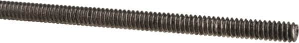 Made in USA - #4-40 UNC (Coarse), 3' Long, Low Carbon Steel Threaded Rod - Oil Finish Finish, Right Hand Thread - Americas Industrial Supply