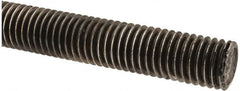 Made in USA - 9/16-12 UNC (Coarse), 3' Long, Low Carbon Steel Threaded Rod - Oil Finish Finish, Right Hand Thread - Americas Industrial Supply