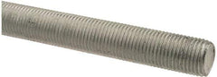 Made in USA - 1/2-20 UNF (Fine), 2' Long, Low Carbon Steel Threaded Rod - Zinc-Plated Finish, Right Hand Thread - Americas Industrial Supply