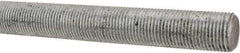 Made in USA - 5/8-18 UNF (Fine), 2' Long, Low Carbon Steel Threaded Rod - Zinc-Plated Finish, Right Hand Thread - Americas Industrial Supply