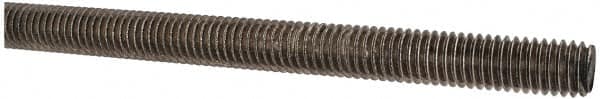 Made in USA - 7/16-14 UNC (Coarse), 3' Long, Stainless Steel Threaded Rod - Right Hand Thread - Americas Industrial Supply