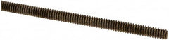 Made in USA - #4-40 UNC (Coarse), 3' Long, Brass Threaded Rod - Right Hand Thread - Americas Industrial Supply