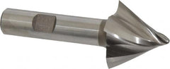 Made in USA - 30° Taper Angle per Side, 1/8" Small End Diam, 1" LOC, High Speed Steel 4 Flute Tapered Ball End Mill - 3-1/8" OAL, 1/2" Shank Diam, Spiral Flute - Americas Industrial Supply