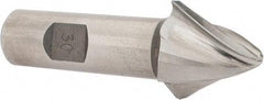 Made in USA - 30° Taper Angle per Side, 1/4" Small End Diam, 1" LOC, High Speed Steel 4 Flute Tapered Ball End Mill - 3" OAL, 3/4" Shank Diam - Americas Industrial Supply