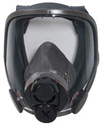 3M - Series 6000DIN, Size L Full Face Respirator - 4-Point Suspension, Bayonet & DIN Connection - Americas Industrial Supply