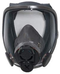 3M - Series 6000DIN, Size L Full Face Respirator - 4-Point Suspension, Bayonet & DIN Connection - Americas Industrial Supply