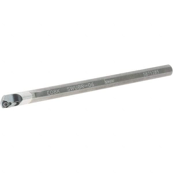 Iscar - 8.7mm Min Bore Diam, 125mm OAL, 8mm Shank Diam, E-SWUB Indexable Boring Bar - WB.T 0601.. Insert, Screw or Clamp Holding Method - Americas Industrial Supply