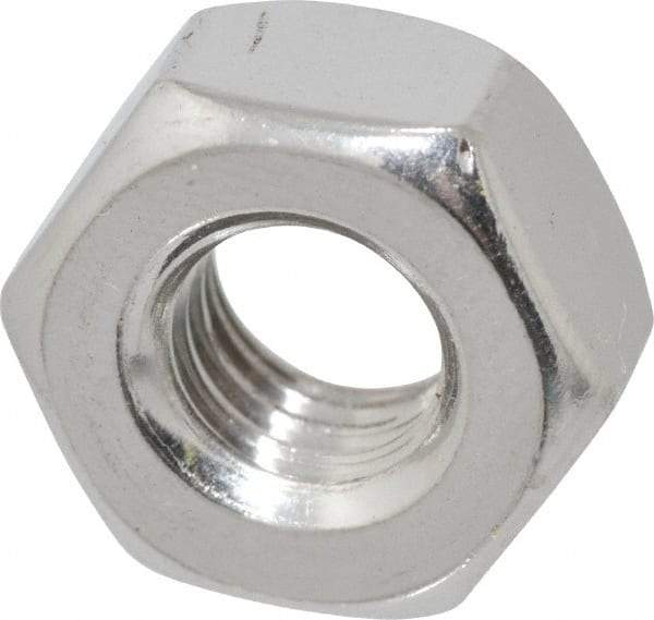 Value Collection - 5/16-18 UNC Stainless Steel Right Hand Heavy Hex Nut - 9/16" Across Flats, 19/64" High, Uncoated - Americas Industrial Supply